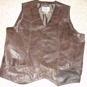 Cripple Creek Leather Vest - Nice Western Style Vest - Size XL